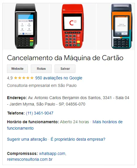 Perfil do Google Cancela Rapido